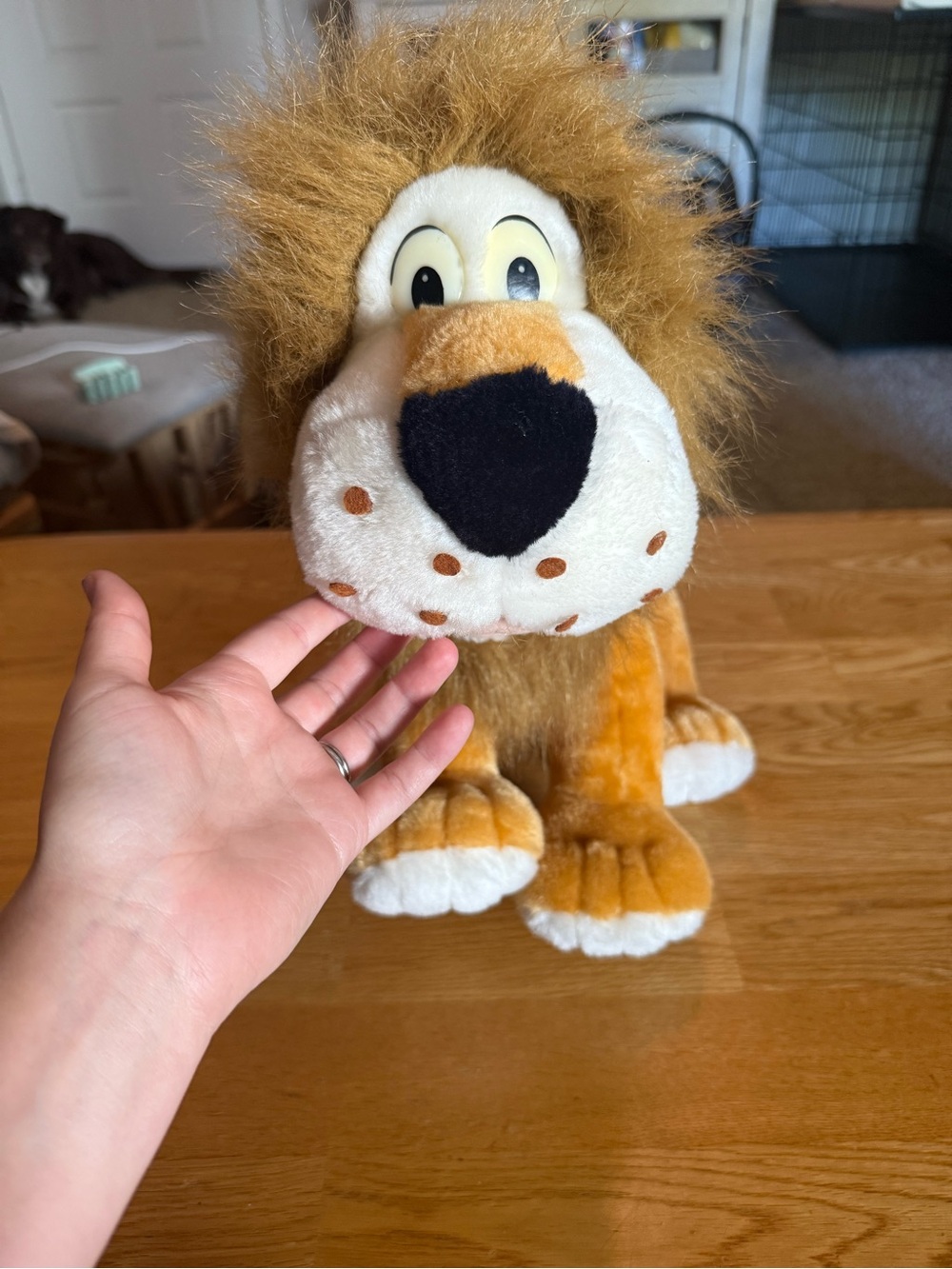 Plush Lion Stuffed Animal Toy - Orange and White